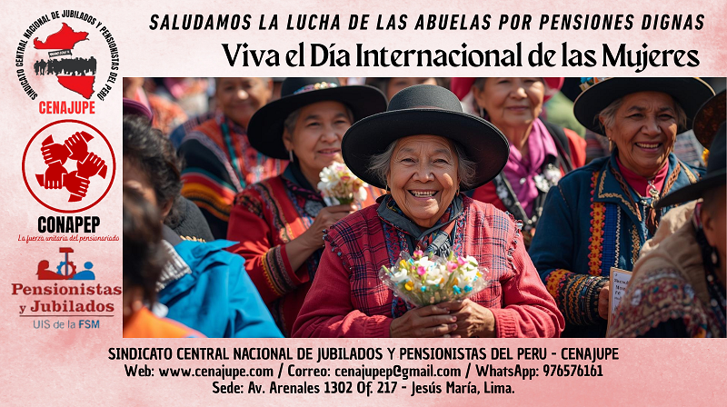 CENAJUPE: Saludo a las mujeres que luchan por pensiones dignas