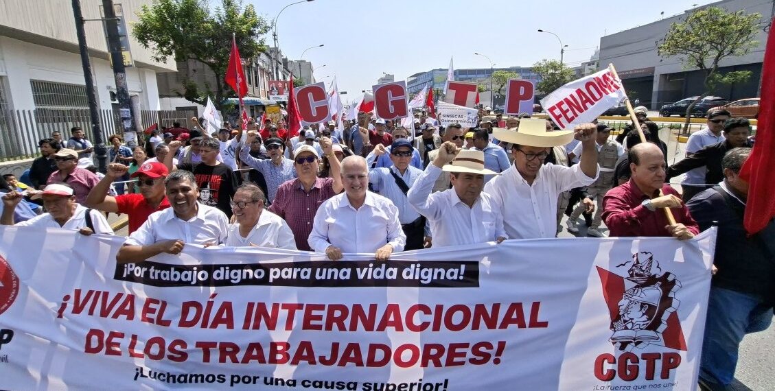 CGTP se movilizó por Día Internacional de los Trabajadores
