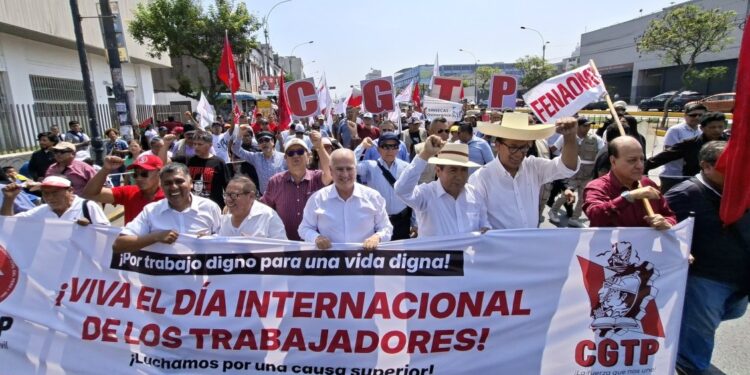 CGTP se movilizó por Día Internacional de los Trabajadores